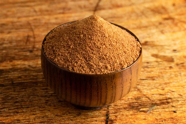 Raw Organic Coconut Sugar Ett Hälsosamt Alternativ Till Konventionellt Socker — Stockfoto
