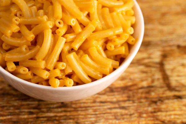 Macarrones Queso Caja Clásica Tazón Blanco — Foto de Stock