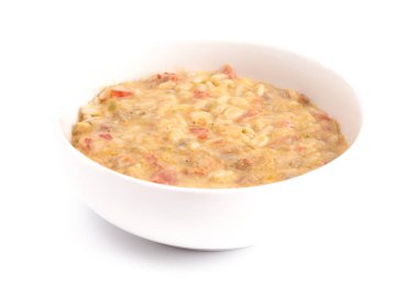 Pirinçli bir kase kerevit.