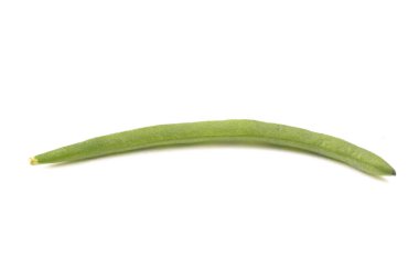 Beyaz Arkaplanda Taze Yeşil Fasulye