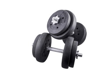 Fitness Egzersiz ekipmanları, halter ağırlık beyaz arka plan üzerinde