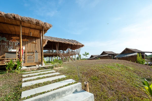 Phu-Re Hut Resort; Bamboo bungalows in resort area of Koh Phaya — стоковое фото