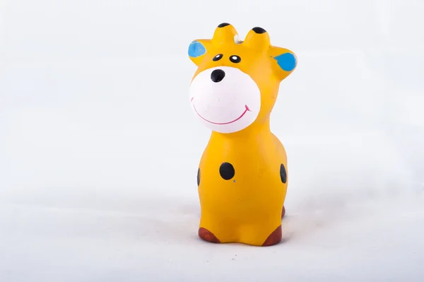 Yellow giraffe doll isolated on white background. — Stock Photo, Image