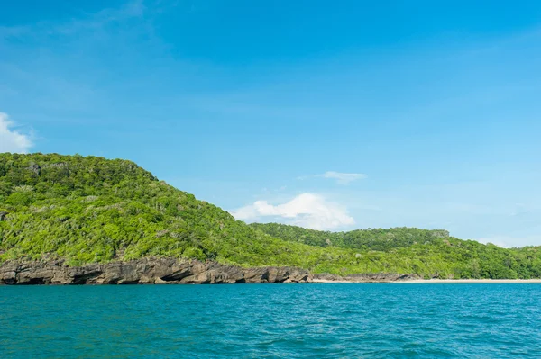 Rocks in the sea,Ocean view in sunny summer day