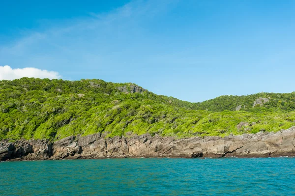Rocks in the sea,Ocean view in sunny summer day