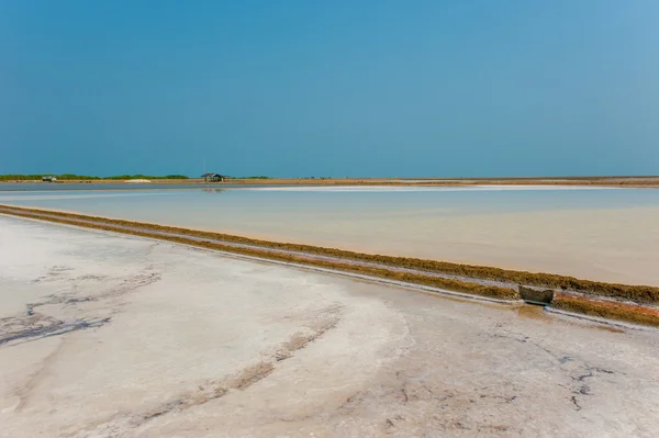 Granja de sal en el este, Tailandia — Foto de Stock