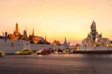 Bangkok - Tayland, 28 Aralık: Grand Palace Tapınağı, sınır taşı-in Bangkok üzerinde 28 Aralık 2015, Bangkok, Tayland
