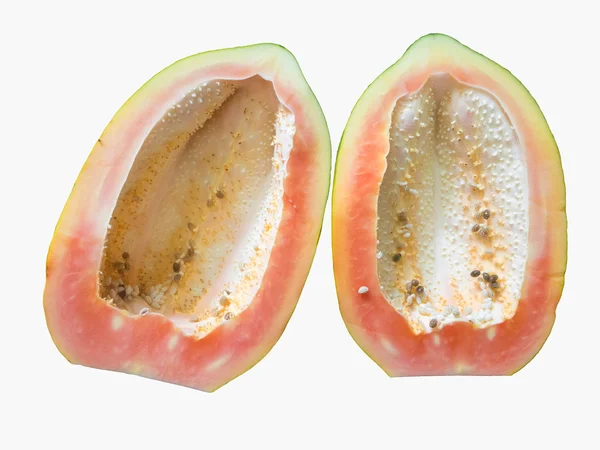Papaya-Frucht isoliert auf weißem Hintergrund — Stockfoto