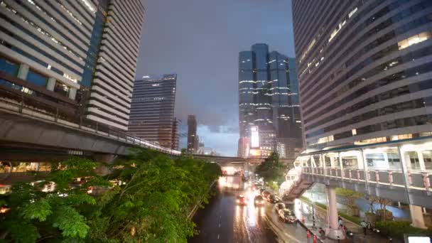 Rain strom em Bangkok, Tailândia — Vídeo de Stock