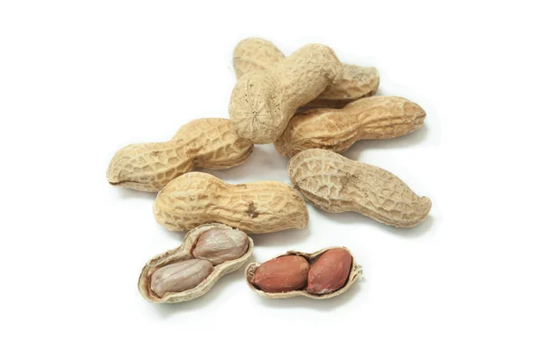 Peanuts on a white background — Stock Photo, Image