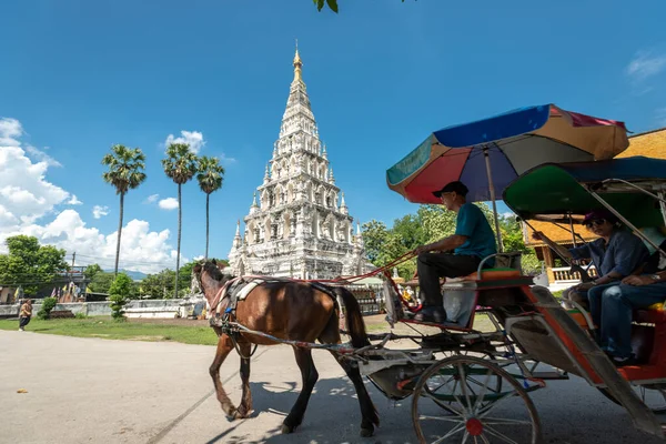 Wat Chedi Liam Wat Kham Templo Pagoda Cuadrada Antigua Ciudad — Foto de Stock