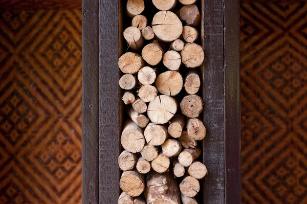 Textur aus Holz in nahtloser Tapete — Stockfoto