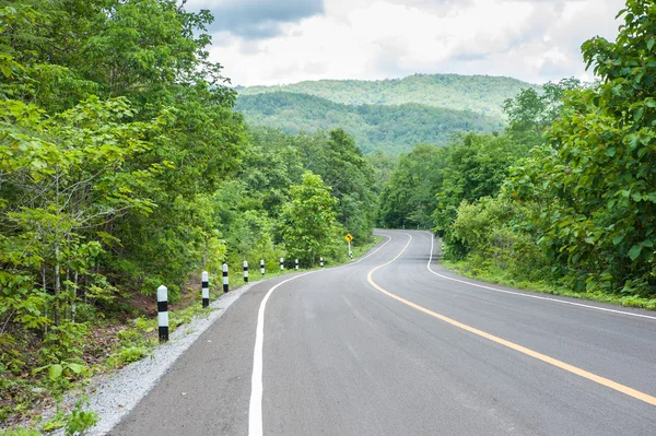 Curving Country Road in Cornwall on Clear Spring Day — Stock Photo, Image