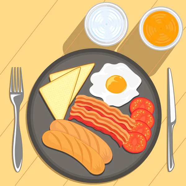 Vector de la hora del desayuno — Vector de stock