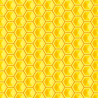 vektör ve Petek, parlak altın altıgenler arka plan İllüstrasyonu