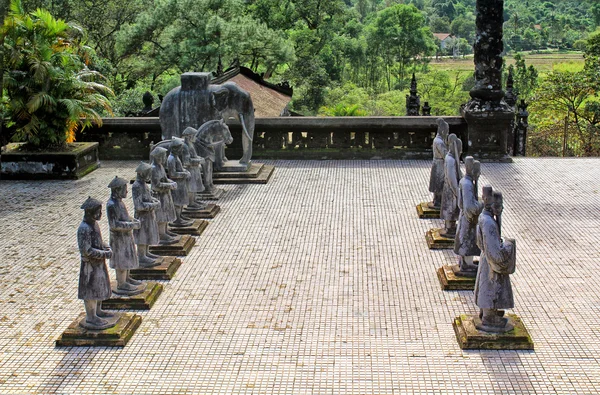 皇帝潘文凯 Dinh 墓附近越南顺化，阮朝的最后一 — 图库照片