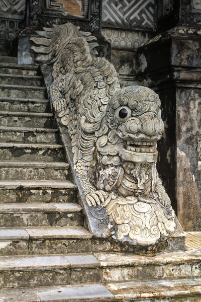 Tomb of Emperor Khai Dinh last of the Nguyen dynasty near Hue, Vietnam