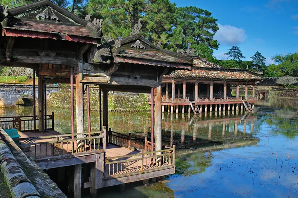 Vietnam ancient Tu Duc royal tomb and Gardens Of Tu Duc Emperor near Hue, Vietnam. A Unesco World Heritage Site — Stock Photo, Image