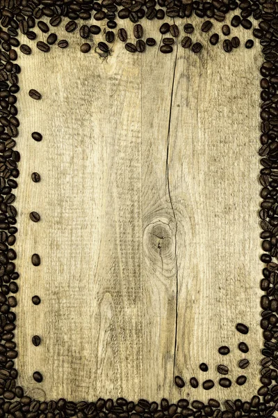 木製の背景にコーヒー カード — ストック写真