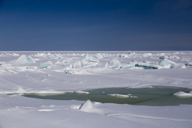 kırık deniz buz mavi