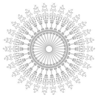 A circular pattern of forged elements. Imitation iron clipart