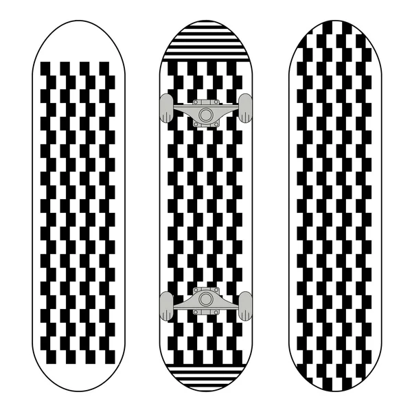 Conjunto de skates com padrão gráfico — Vetor de Stock