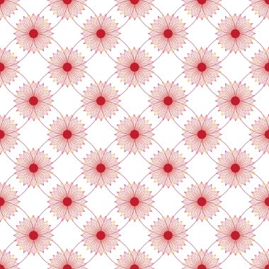 Daireler ile çiçek seamless modeli. Renkli vektör illustratio