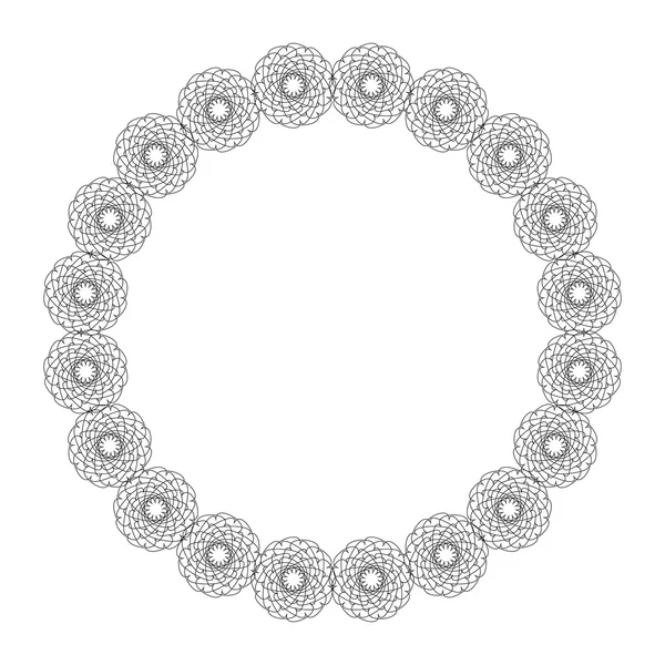 Tasarımınız için yuvarlak çerçeve çiçek. Elle çizilmiş karahindiba