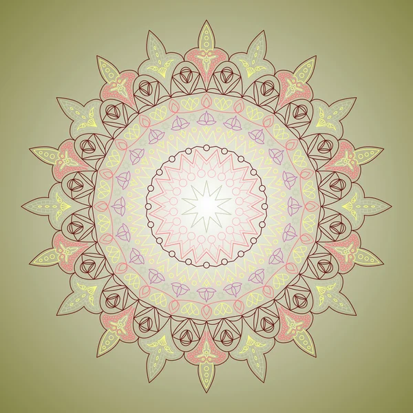 Solar Mandala. Vektor illustration. — Stock vektor