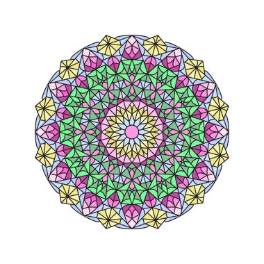 Vitray mandala el çizmek