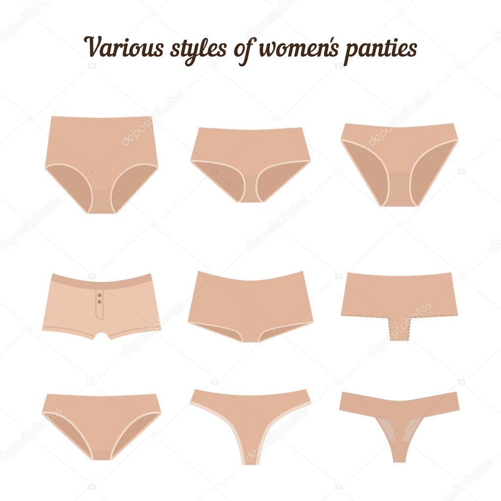 Various styles of women panties Stock Vector Image by 110474792