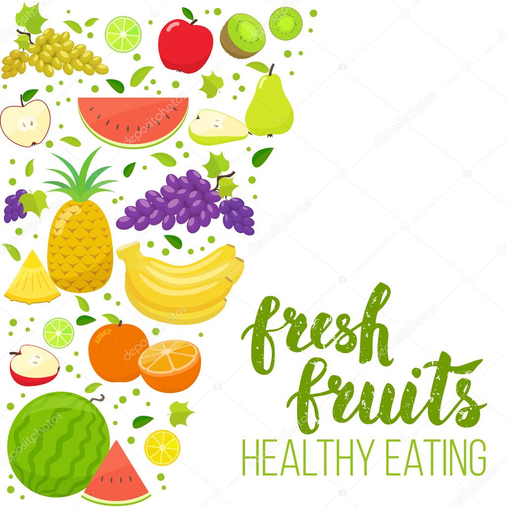 Side vertical border with fruits Stock Vector alffisky Side vertical border with fruits Stock Vector alffisky
