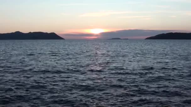 Лікійських захід сонця і моря 4 — стокове відео