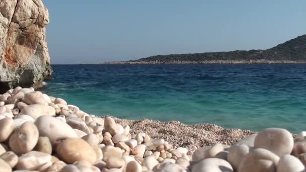 Hermoso paisaje marino en la playa de Kaputas 2 — Vídeos de Stock