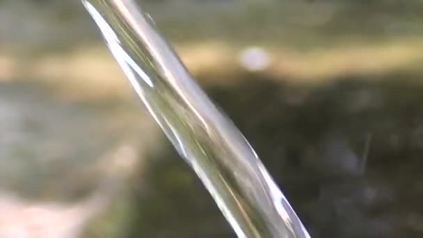 Rinnsal von Wasser und Wassertrog — Stockvideo