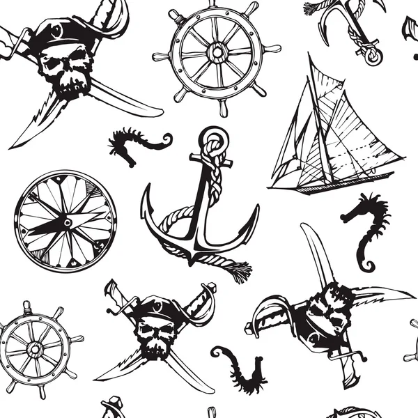 Векторные пиратские символы . — стоковый вектор