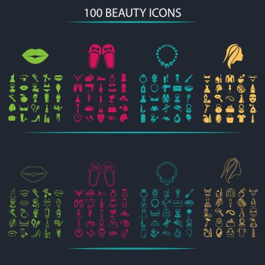 Yüz Güzellik simgeler kümesi