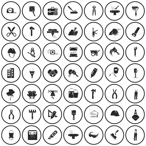 Conjunto de quarenta e nove ícone de construção — Vetor de Stock