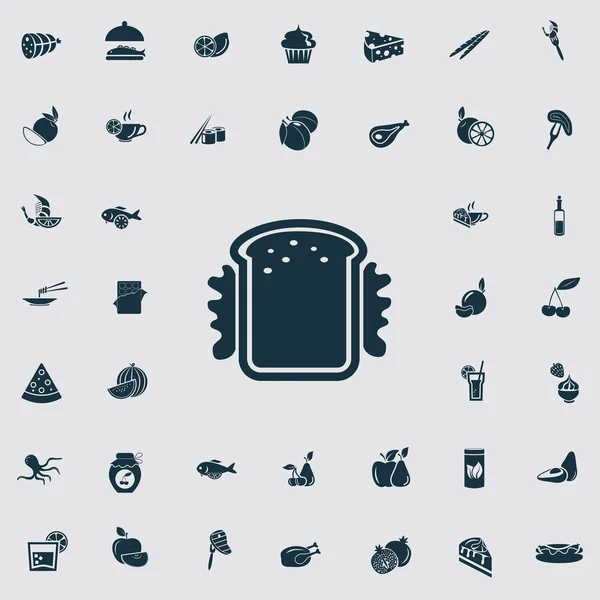 Conjunto de cuarenta iconos de alimentos — Vector de stock