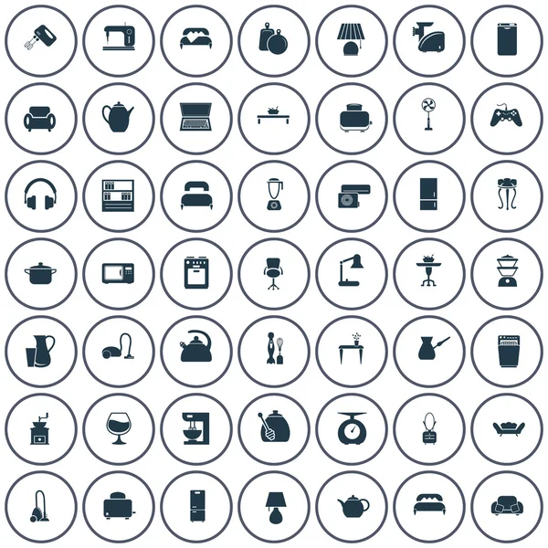 Det von neunundvierzig Haussymbolen — Stockvektor