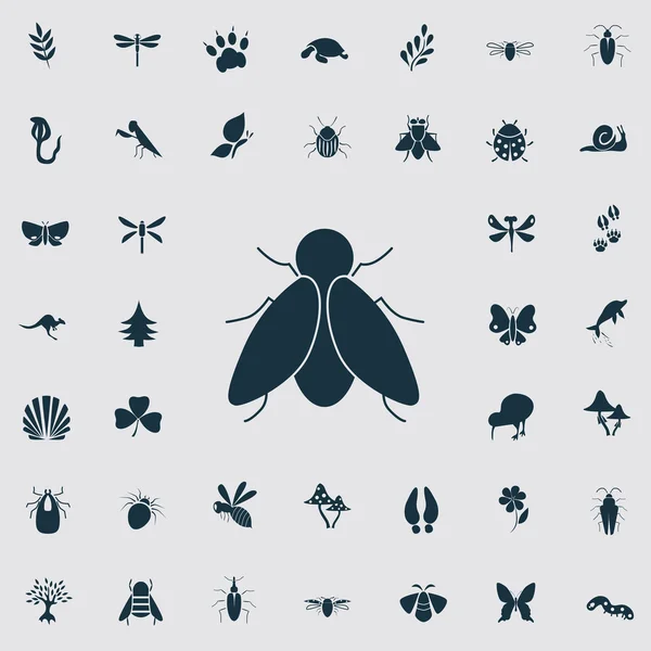 Conjunto de cuarenta iconos de la naturaleza — Vector de stock