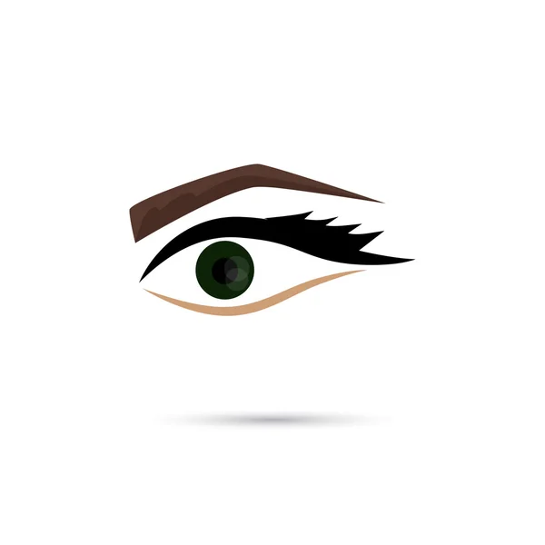 Farbabbildung des Make-up-Eye-Symbols — Stockvektor