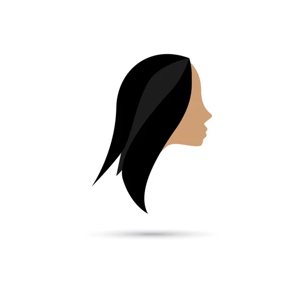 Kleur van de illustratie van vrouwen profielpictogram — Stockvector