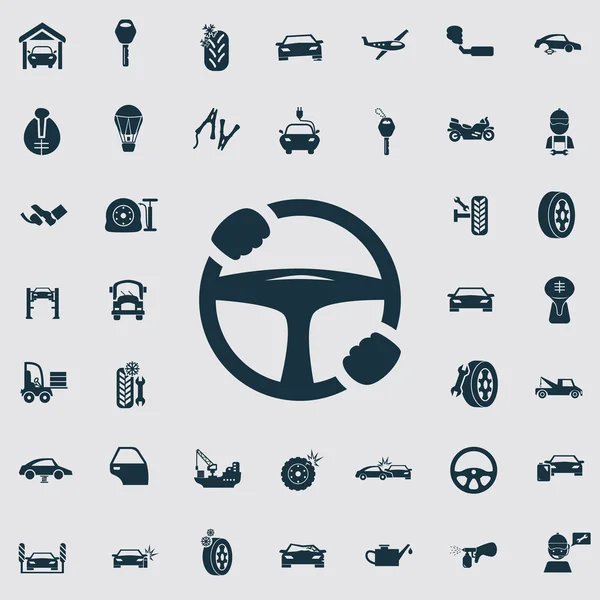 Набір з сорока транспортних та автомобільних значків — стоковий вектор