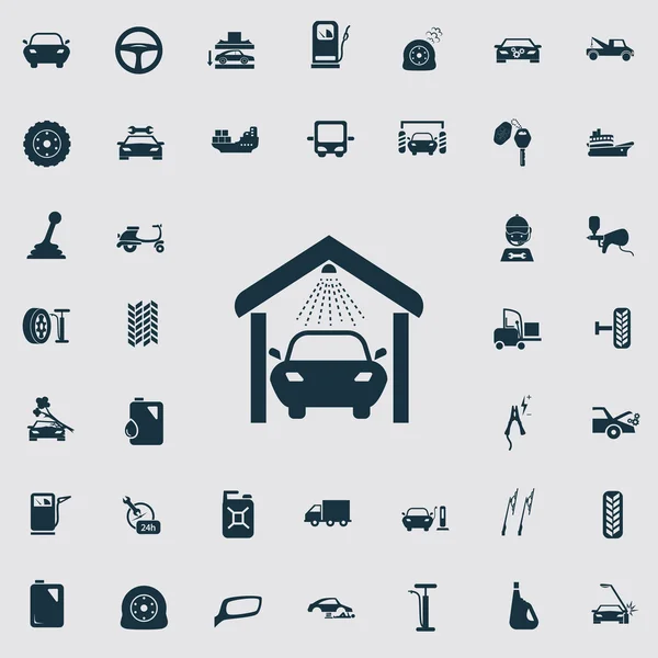 Set van veertig pictogrammen voor vervoer en auto service — Stockvector