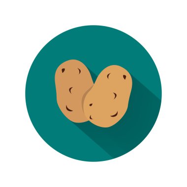 Patates renkli illüstrasyon simge