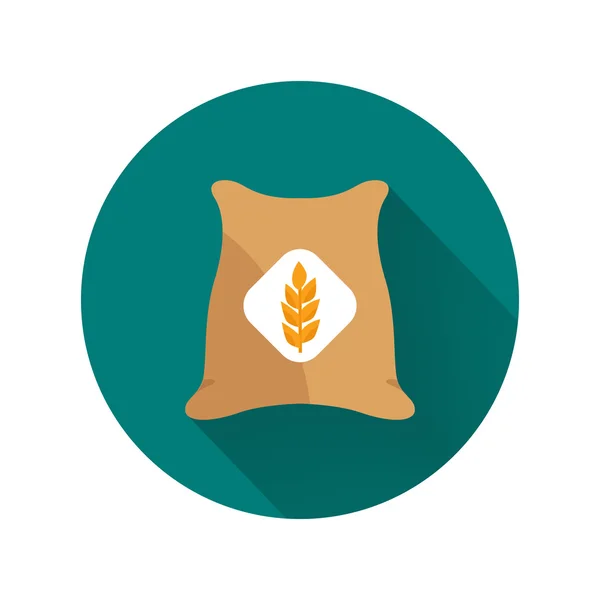 Ícone de cor saco de trigo — Vetor de Stock