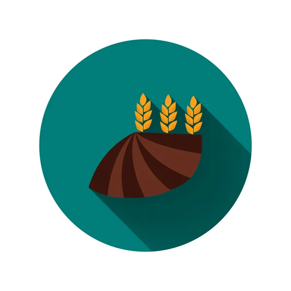 Ícone de cor de colheita de trigo — Vetor de Stock