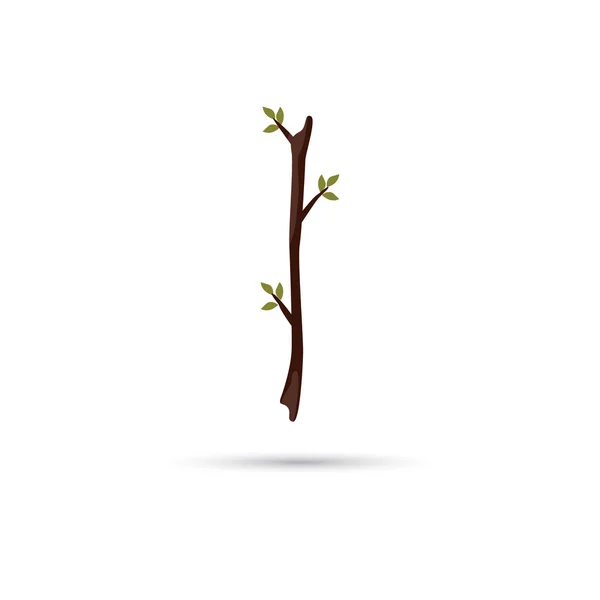 Branch boom met spruiten-pictogram — Stockvector