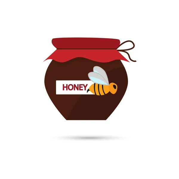 Ícone de cor do pote de mel — Vetor de Stock